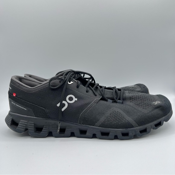 On Running Cloud X Black Low Top Sneakers Men’s Size 14 - Picture 2 of 8